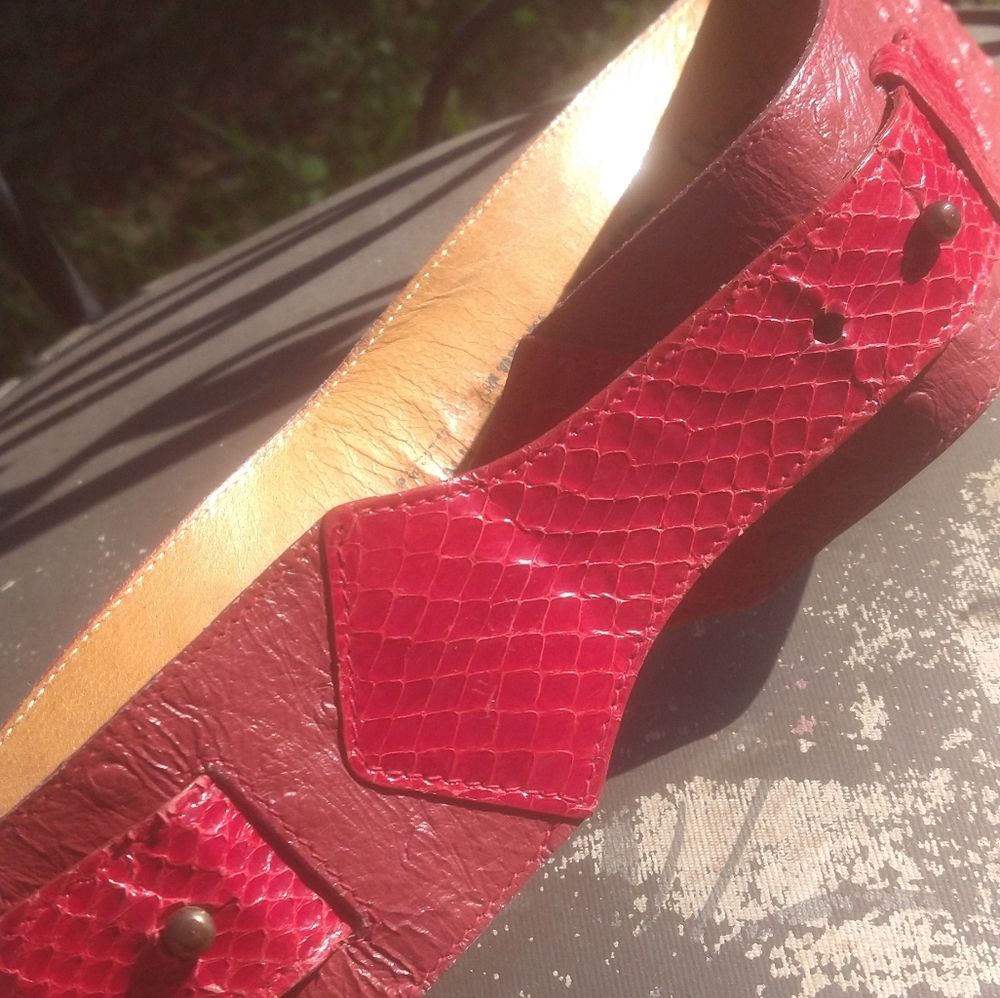 Christian Dior Vintage Ostrich Belt XSmall